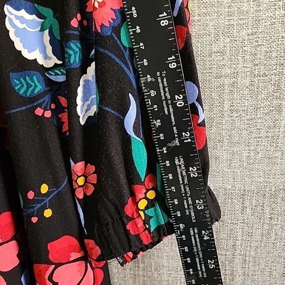 Ann Taylor Loft Bright Floral Swing Dress Pullover Shift Knee Length Bohemian - Picture 11 of 12
